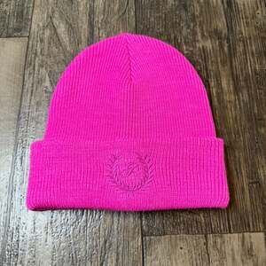 Victoria's Secret PINK Ribbed Beanie Hat in Hot Pink